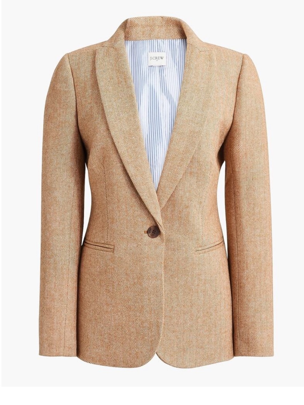 J Crew Factory Herringbone wool-blend Holland blazer Size 16